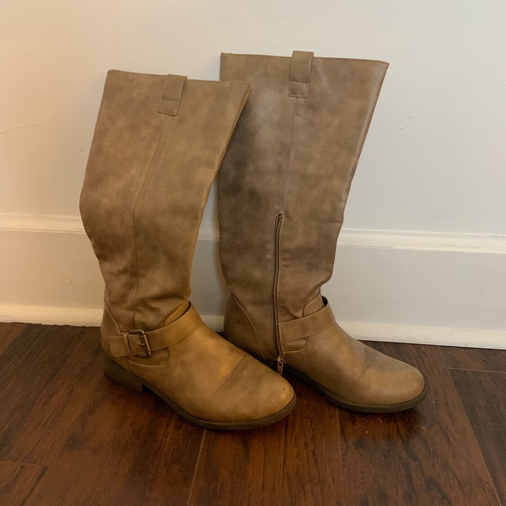 Blonde Riding Boots